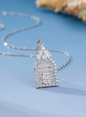 【自营】WEEKISS幸运之门项链女925银锁骨链毛衣链轻奢小众设计