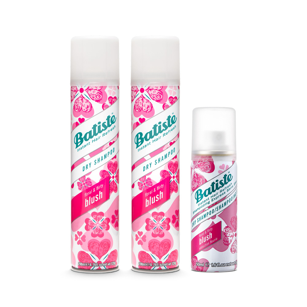天猫国际进口超市【直营】Batiste碧缇丝免洗干发喷雾控油200ml*2瓶+50ml自然去油0