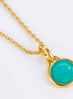 【自营】VITARING项链女925银天河石吊坠锁骨链简约设计颈链首饰