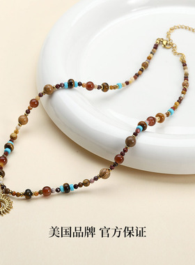 Idokawa天然虎眼石串珠项链