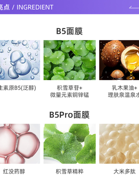 理肤泉B5面膜+B5面膜PRO单片套装