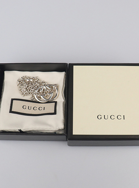 【自营】中古95新GUCCI(古驰)互扣式双G吊坠项链92549cm