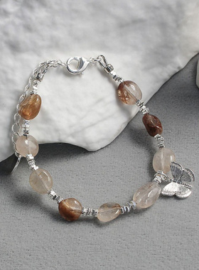 【自营】VITARING手链女碎银子金发晶蝴蝶手环小众设计情人节礼物