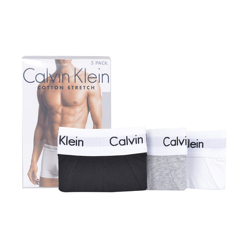 【自营】Calvin Klein/凯文克莱男士平角内裤CK简约舒适3条装 - 图2