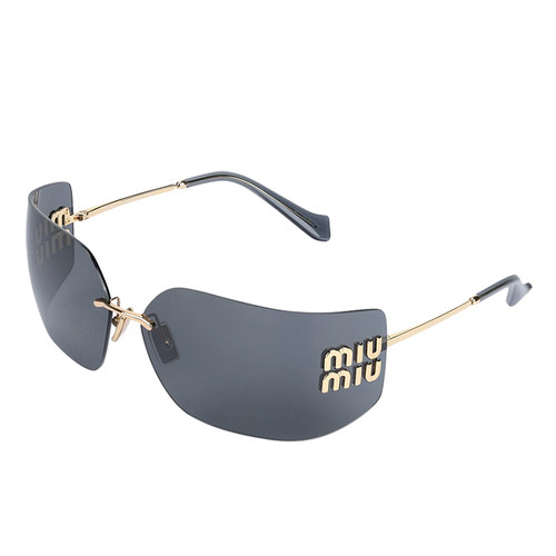 【自营】MIU MIU缪缪 字母Logo细镜腿 MU54YS太阳眼镜 女款 金色 - 图3