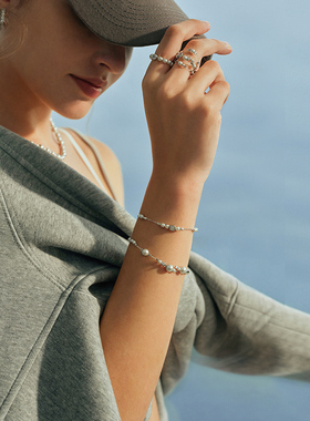 【自营】HEFANG Jewelry/何方珠宝破碎星云珍珠手链 灵动温柔随性