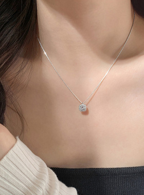 【自营】daisy beautyS925纯银方钻项链锁骨链小众轻奢银饰礼物