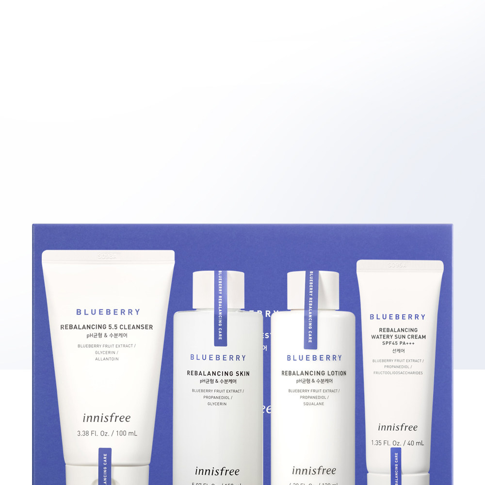 韩国进口innisfree悦诗风吟蓝莓 BOJIE海外面部护理套装