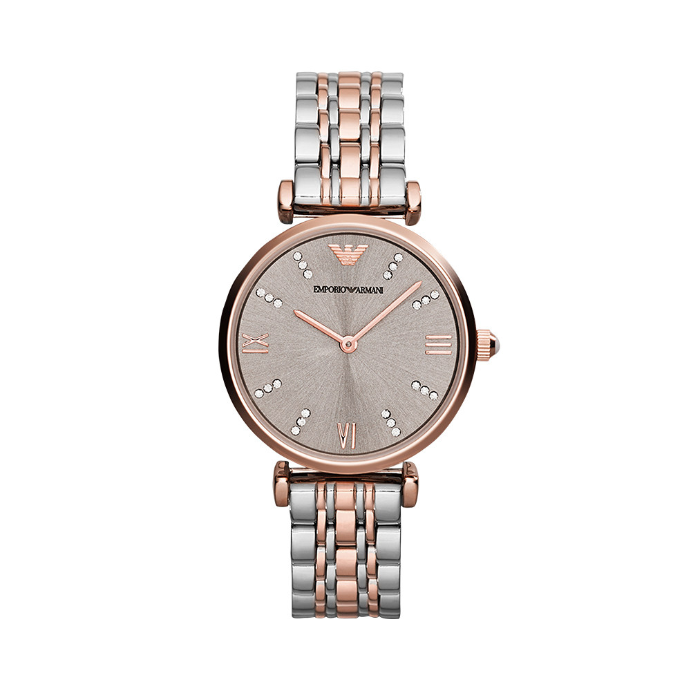 【自营】armani阿玛尼手表女满天星简约钢带镶钻石英表ar1840正品