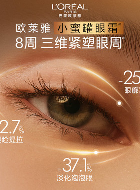 【自营】欧莱雅小蜜罐花蜜胶原眼霜保湿提拉紧致抗皱修护淡化细纹