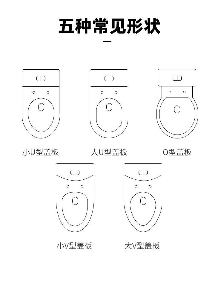 马桶盖通用UVO 型加厚坐便器盖板家用抽水马桶圈坐圈盖子老式配件 - 图3