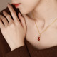 Ruohua Jewelry Jufu Large Ruby Pendant Women's 18K Gold Gourd Necklace Design Colorful Neck Jewelry Gift