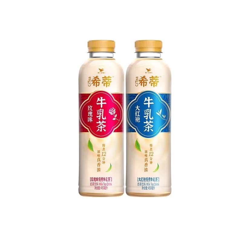 统一希蒂大红袍牛乳茶450ml*5瓶装玫瑰味慢煮牛乳茶奶茶饮品饮料 - 图2