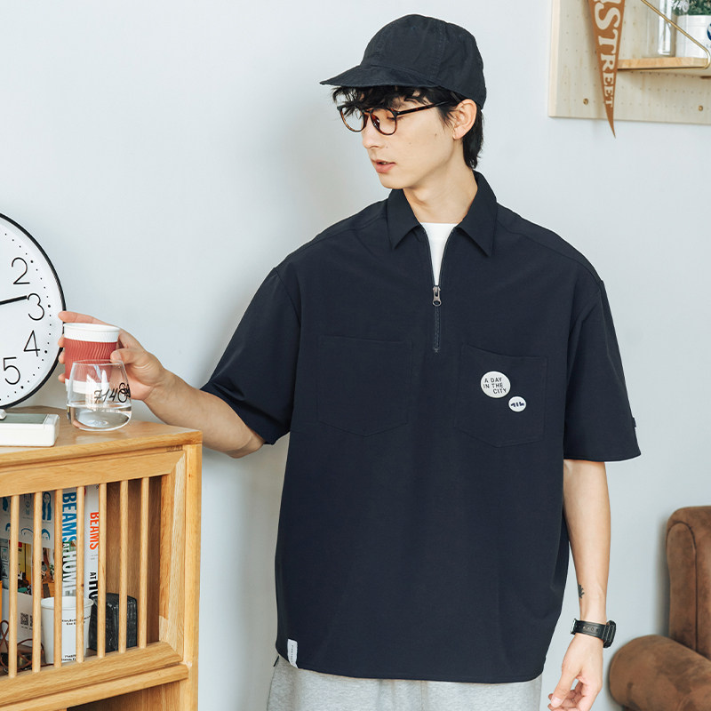 714street日系短袖简约男2022衬衫 714street衬衫