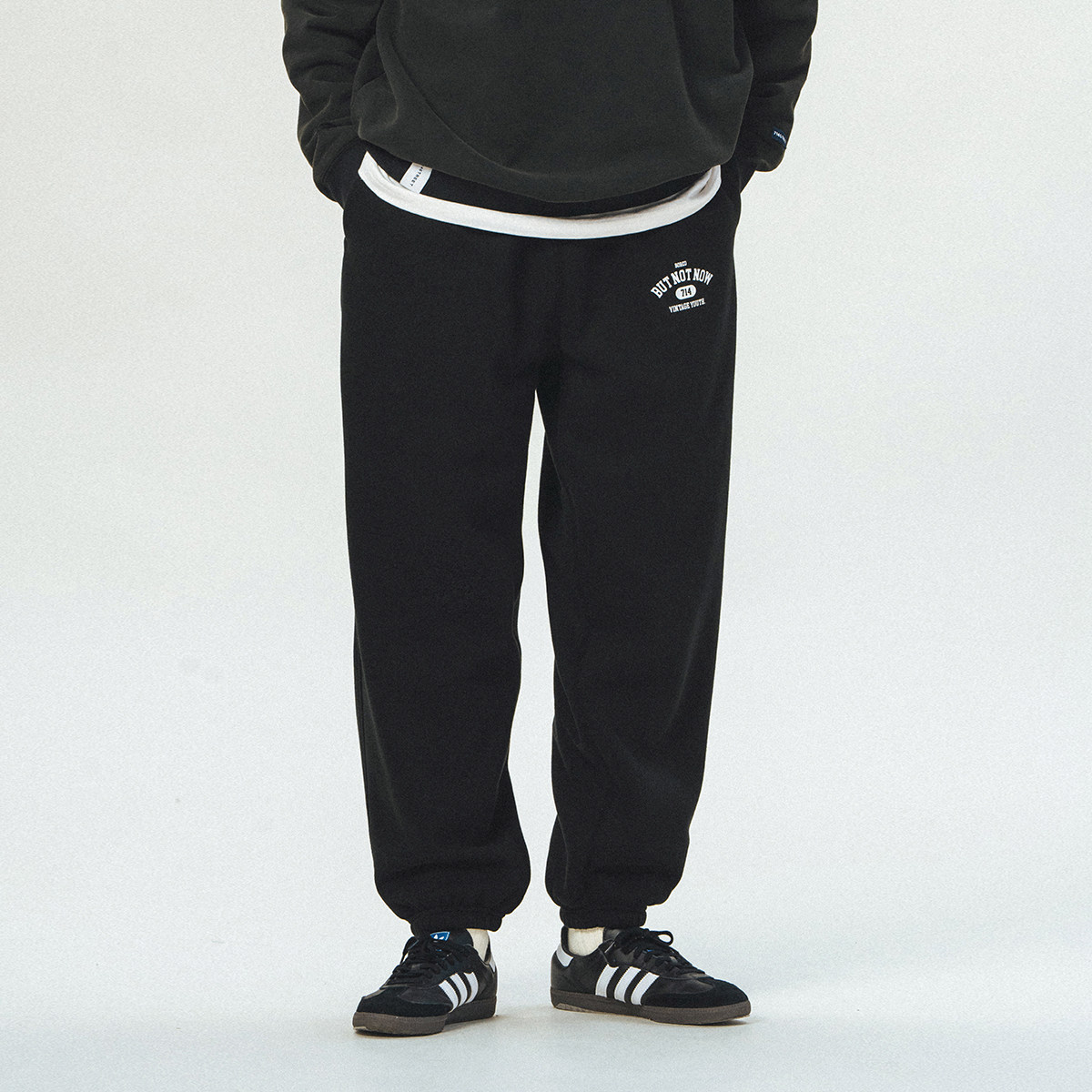 714street潮牌ins灰色男直筒裤子 714street卫裤