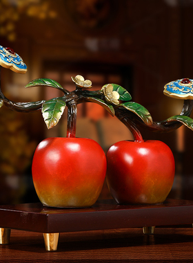 纯铜纯手工艺平安如意桌面摆件