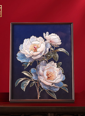 《牡丹花开》铜雕画新中式