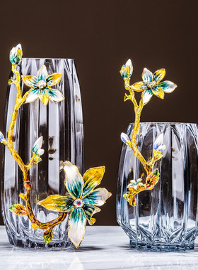 黎采琉璃珐琅彩花瓶现代简约