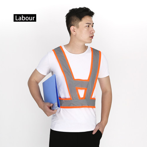 佳护 V型反光背心马甲夜间施工程建筑环卫骑行防护反光衣车辆年审 - 图3