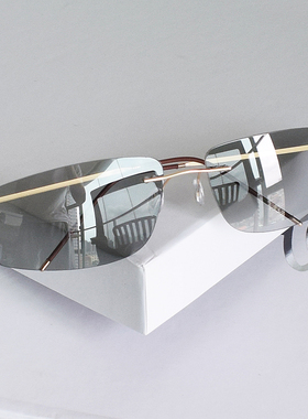 无框方形偏光变色太阳镜男司机开车驾驶镜日夜两用墨镜男