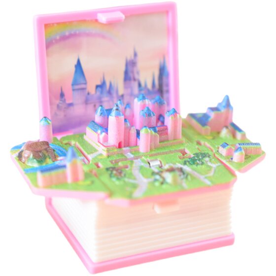3D three-dimensional folding explosive book keychain