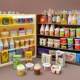 Mini supermarket convenience store food and play simulation three-dimensional shelf model miniature food and beverage ornaments non-children's toys