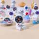 Creative space planet blind bag simulated lunar astronaut doll model mini rocket spaceship small ornaments