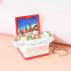 3D three-dimensional folding explosive book keychain