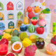 Creative 30-frame fruit hole blind box simulation watermelon strawberry apple model kindergarten class sharing gift