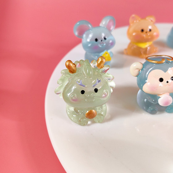 Luminous twelve zodiac auspicious dragon ornaments