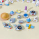 Creative space planet blind bag simulated lunar astronaut doll model mini rocket spaceship small ornaments