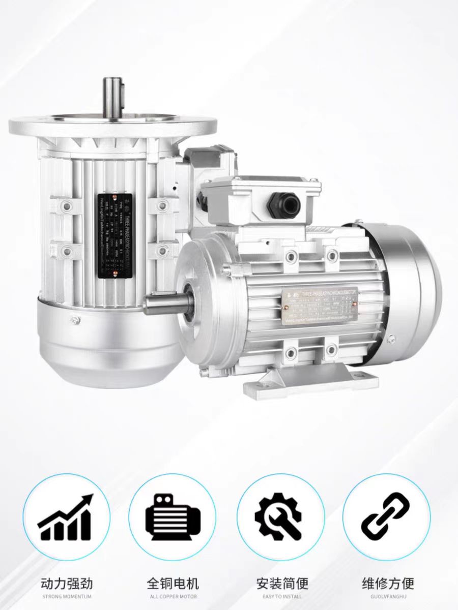 YS三相铝壳电机国标纯铜马达0.37/0.55/0.75KW-2/4卧式立式1400转 - 图3