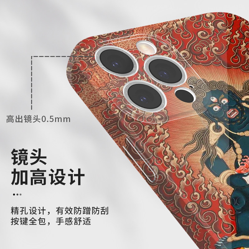 唐卡手机壳苹果14华为mate40文殊菩萨iPhone15Promax小米13普贤OPPO财神vivo12不动明王60扎基拉姆11虚空藏30