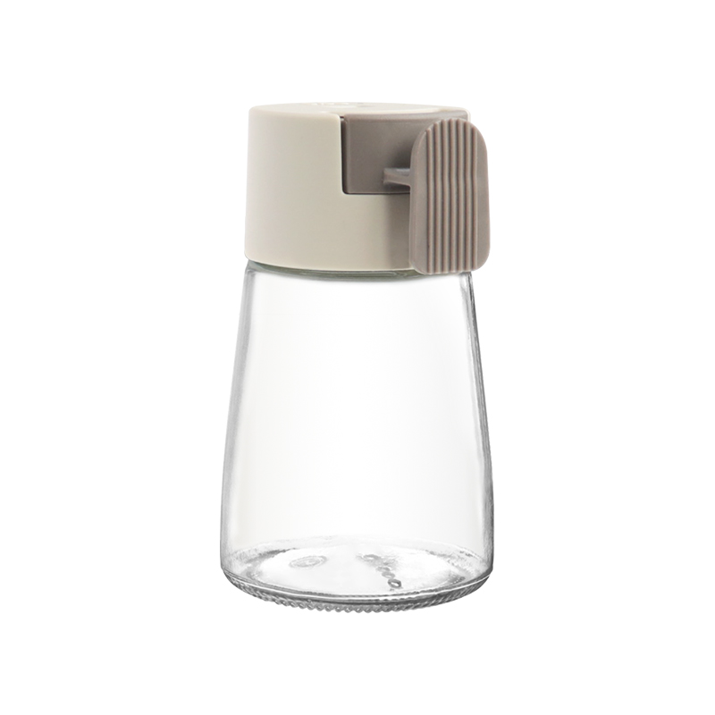 V定量盐瓶/玻璃控味精佐料调料罐厨房家用盐罐调味密封防潮调料盒 - 图3