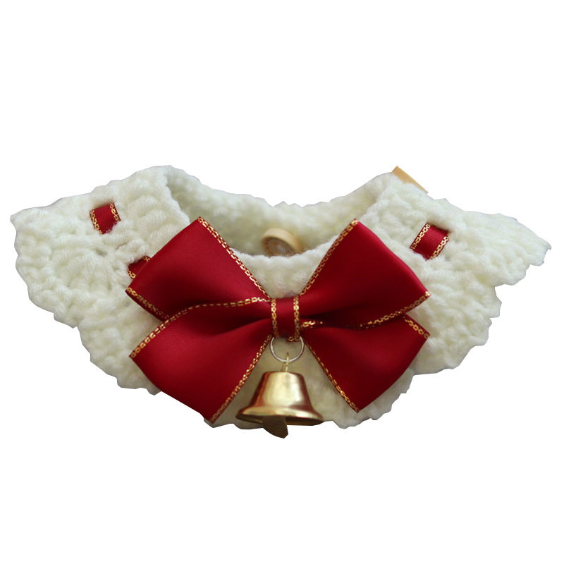 新年猫咪项圈编织领结狗脖圈宠物猫铃铛围脖结婚装饰品小型犬过年,淘宝优惠券,粉丝福利购,淘宝优惠卷