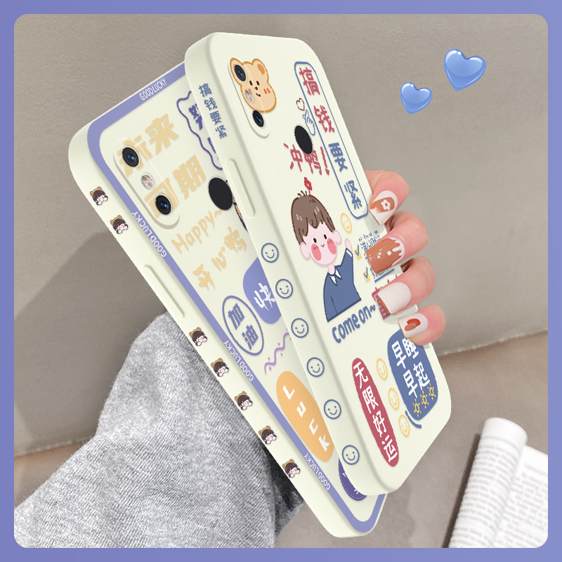 趣味卡通文字适用小米8手机壳8se小众高级感8青春版网红女xiaomi新款xm8液态硅胶8lite防摔全包镜头8SE保护套