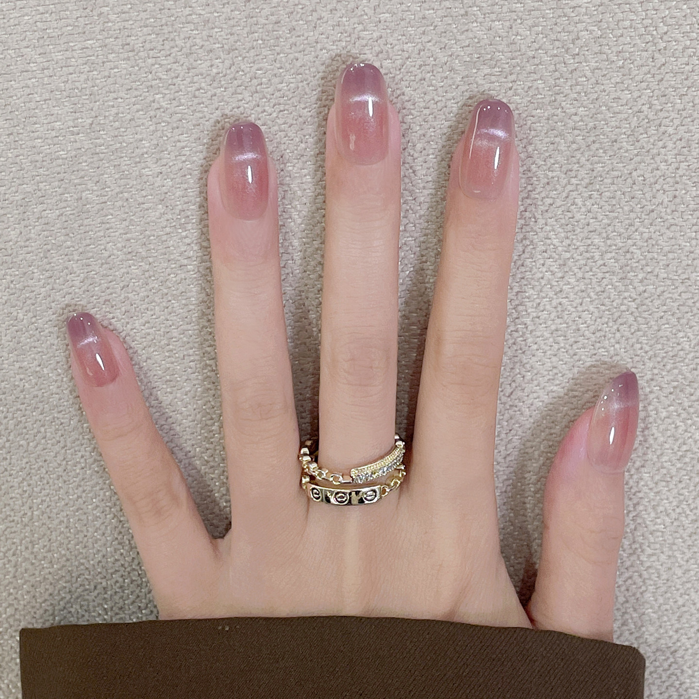 手工穿戴甲短款温柔紫色法式猫眼2026新款高级感指甲贴片时光巷陌,淘宝优惠券,粉丝福利购,淘宝优惠卷