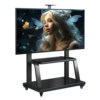 The mobile TV cart can lift 40-100 inches