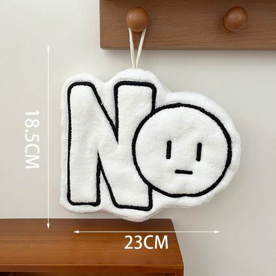 Cute cartoon hand towels, hanging, thickened, super absorbent, coral velvet, small square towels, kitchen and bathroom hand towels