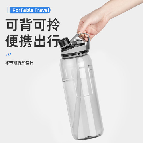 2025新款水杯大号大容量夏季运动塑料吸管杯耐高温食品级可装开水 - 图2