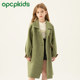 OPCP children's woolen coat contains 10%camel velvet girl double -sided cashmere coat mid -length
