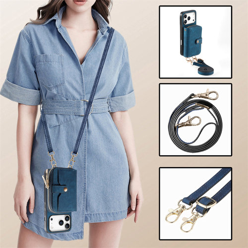 适用苹果17promax卡包手机壳14plus可插卡15带卡槽16e斜跨背带11零钱包13promax保护套XR女XSmax新款12大容量 - 图2