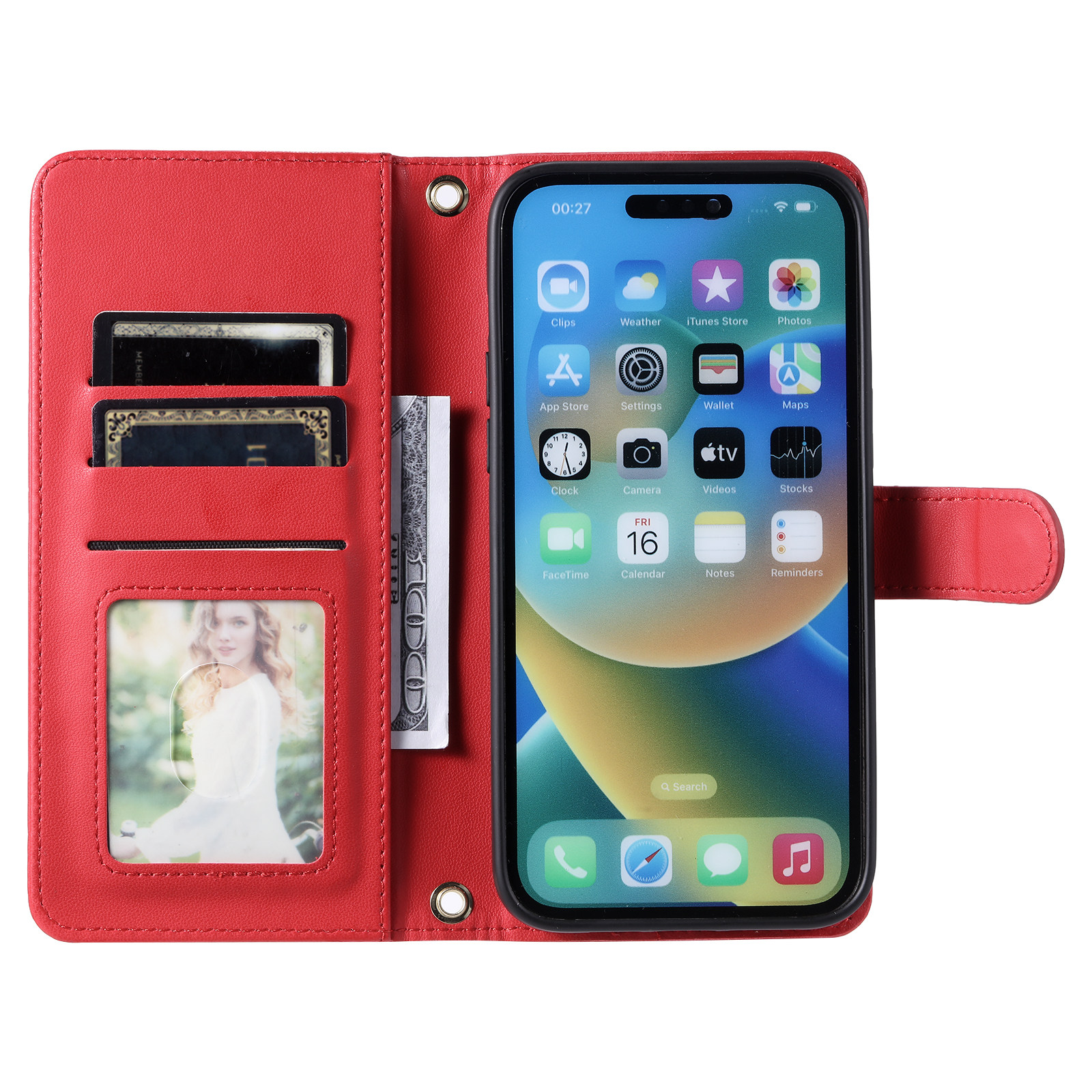 适用iPhone16pro Max手机壳15苹果14plus斜挎12全包13防摔11保护套XR翻盖式XS皮套SE 8钱包7简约6S挂绳