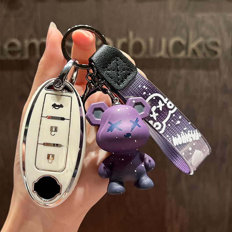 适用21款日产天籁钥匙套新轩逸奇骏扣骐达劲逍客包尼桑车蓝鸟壳女 - 图2