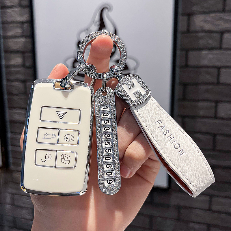 路虎揽胜钥匙套捷豹xfl女极光L发现运动版5车星脉揽运扣神行者2壳 - 图0