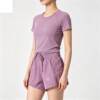 Sports shorts for women, summer thin, quick-drying, fake two-piece breathable fitness pants, anti-exposure, slimming, running and aerobics sports pants