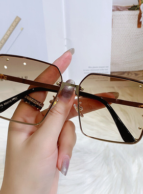 猫眼运动金属金色全框方框