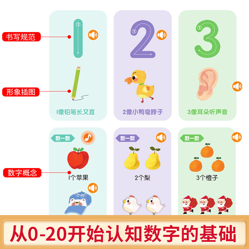 趣味数学幼儿书籍会说话的早教有声书认知小百科宝宝书本发声书绘本0岁触摸书3岁点读学拼音教材英语英文启蒙看图识字认字撕不烂