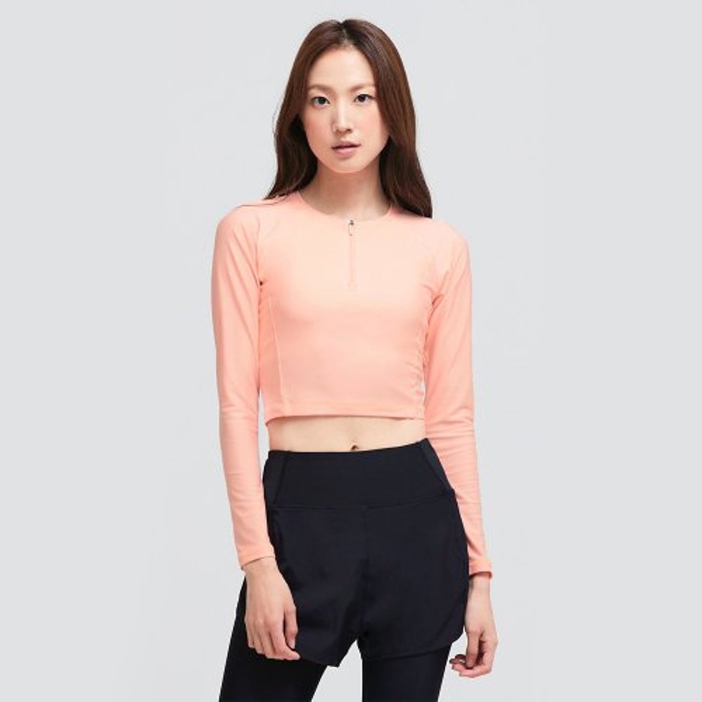 韩国直邮BARREL 女士时尚防晒服WOMEN DAY CROP ZIPUP RASHGUARD C - 图2