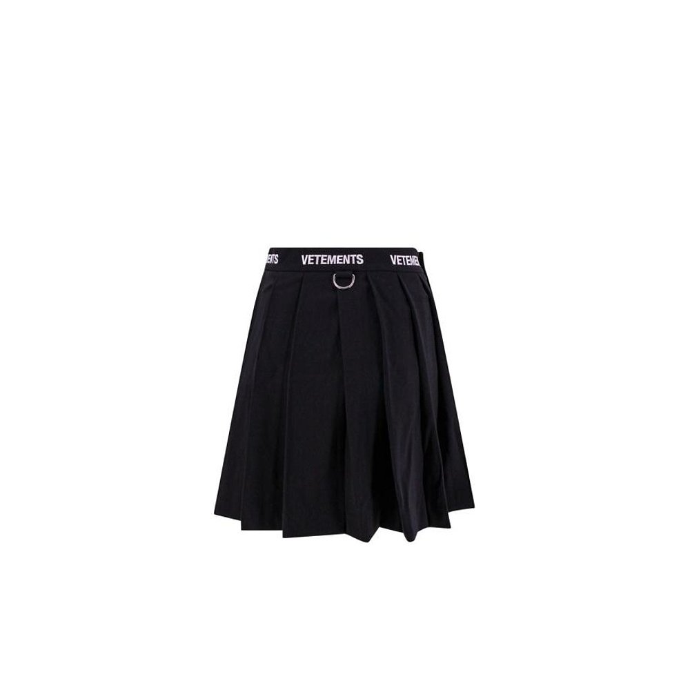 韩国直邮VETEMENTS23FW短拳女WE54SK280B BLACK - 图0